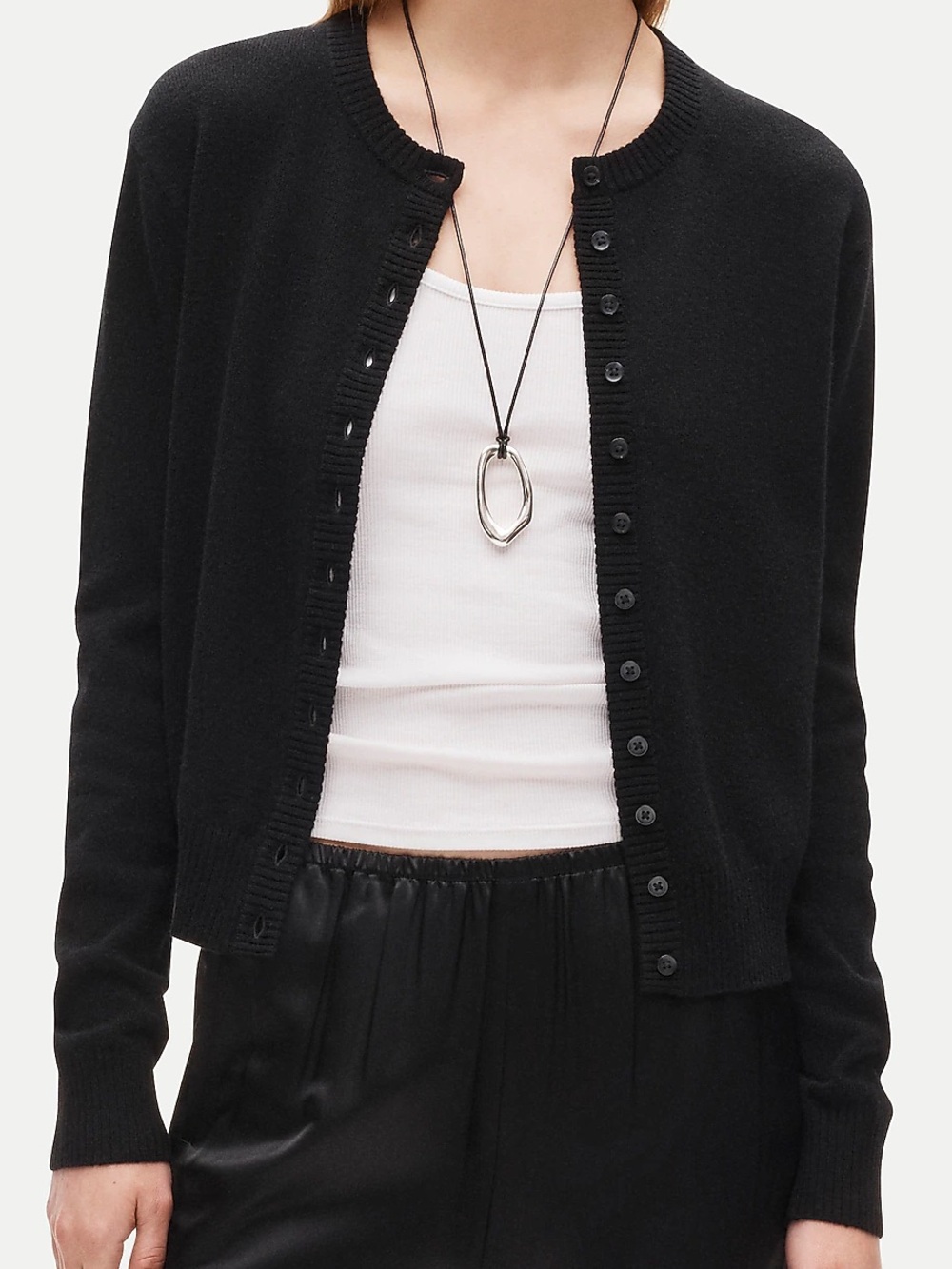 NWT! J. CREW Women’s Perfect 100% cashmere cardigan in black, size medium CP465